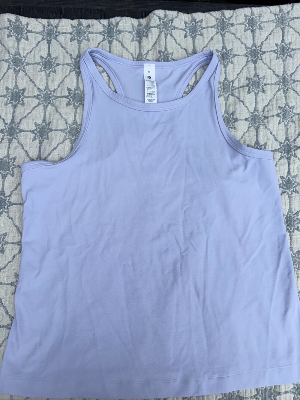 Lululemon align Light Purple baby blue  Racerback Tank Top - size 14 like new
